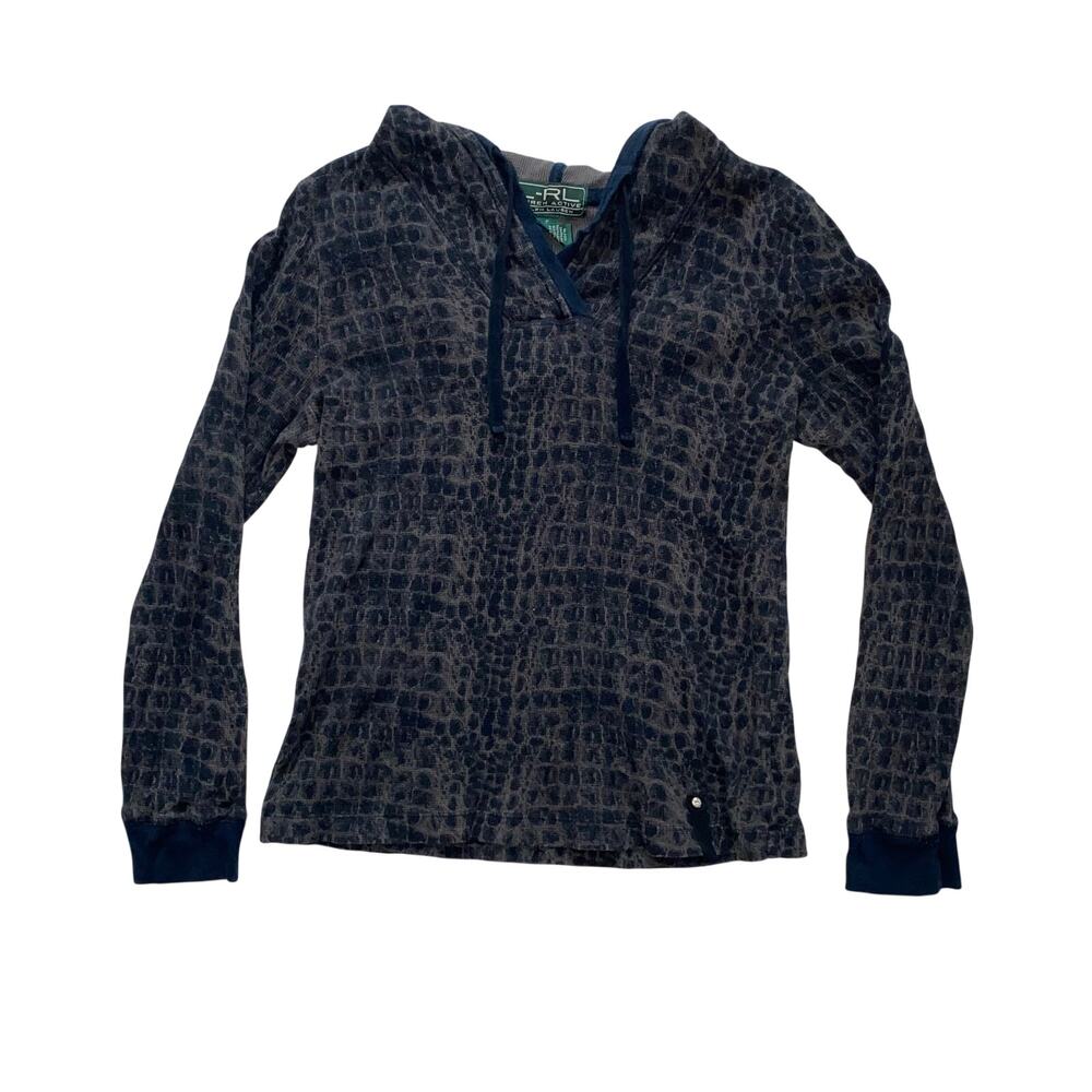 Ralph Lauren Active Hoodie, 100% Cotton, Snake Print, Women's Small